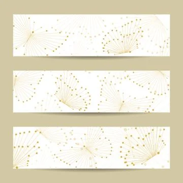 Set of horizontal banners Stock Illustration