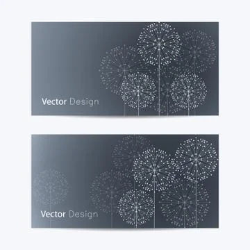 Set of horizontal banners Stock Illustration