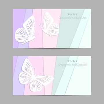 Set of horizontal banners Stock Illustration