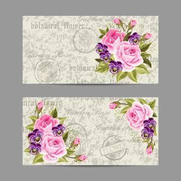 Set of horizontal banners Illustrazione stock