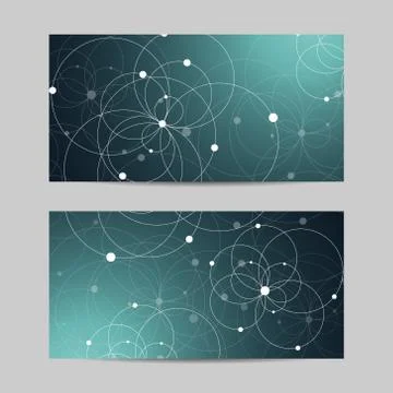 Set of horizontal banners Stock Illustration