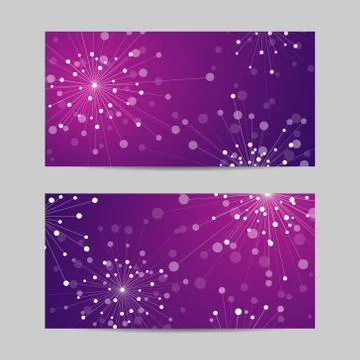 Set of horizontal banners Stock Illustration