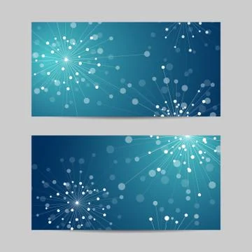 Set of horizontal banners Stock Illustration