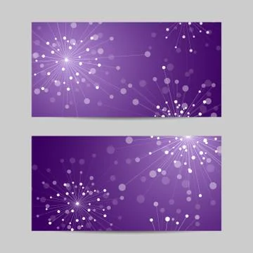 Set of horizontal banners Illustrazione stock