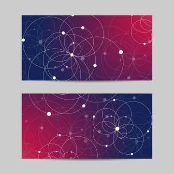 Set of horizontal banners Stock Illustration