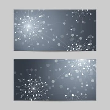 Set of horizontal banners Stock Illustration