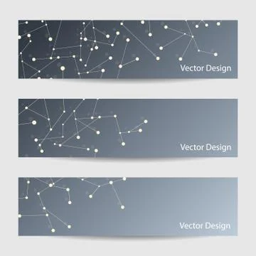Set of horizontal banners Illustrazione stock