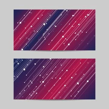 Set of horizontal banners Stock Illustration