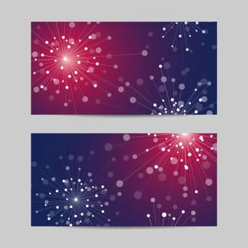 Set of horizontal banners Stock Illustration