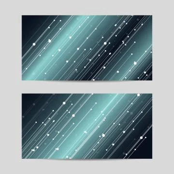 Set of horizontal banners Stock Illustration