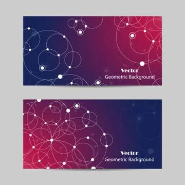 Set of horizontal banners Stock Illustration