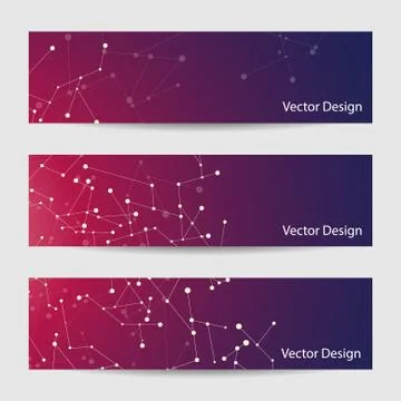 Set of horizontal banners Stock Illustration
