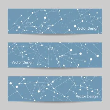 Set of horizontal banners Stock Illustration