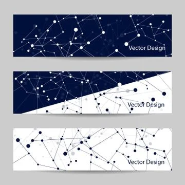 Set of horizontal banners Stock Illustration