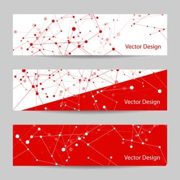 Set of horizontal banners Stock Illustration