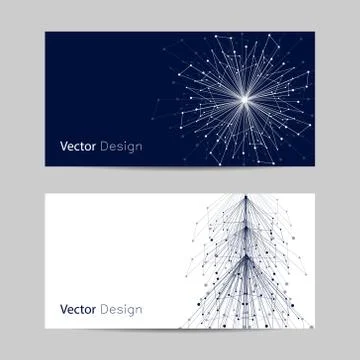 Set of horizontal banners Stock Illustration