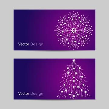 Set of horizontal banners Stock Illustration