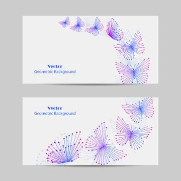 Set of horizontal banners Stock Illustration
