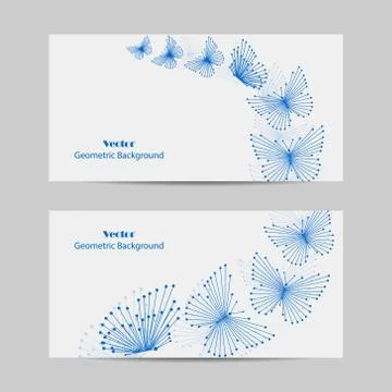 Set of horizontal banners Stock Illustration