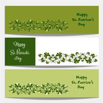 Set of horizontal banners Stock Illustration
