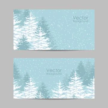 Set of horizontal banners. Outside park landscape. Ilustração Stock