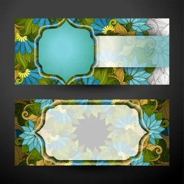 Set of Horizontal Banners, Web Design Element Illustrazione stock