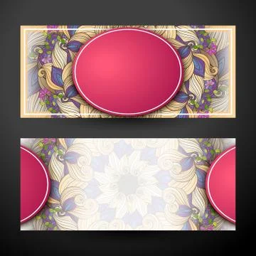 Set of Horizontal Banners, Web Design Element Stock Illustration