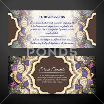 Set of Horizontal Banners, Web Design Element Иллюстрация