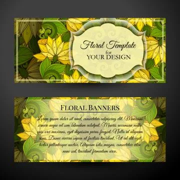 Set of Horizontal Banners, Web Design Element Stock Illustration