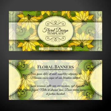 Set of Horizontal Banners, Web Design Element Stock Illustration
