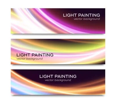 Set of horizontal banners for website or flyer Stock Illustration