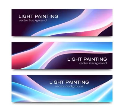 Set of horizontal banners for website or flyer Stock Illustration