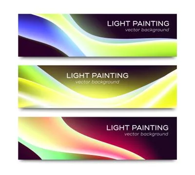 Set of horizontal banners for website or flyer Stock Illustration