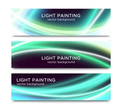 Set of horizontal banners for website or flyer Stock Illustration