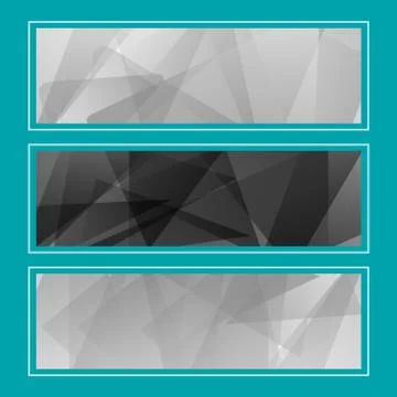 Set horizontal bright banners with empty place for text. Abstrac Stock Illustration