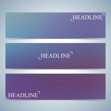 Set of horizontal multicolored backgrounds for your design. Vector Illustration 스톡 일러스트