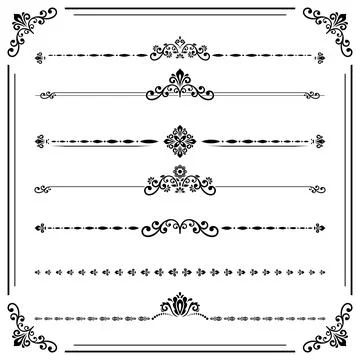 Set of Horizontal Patterns Stockillustratie