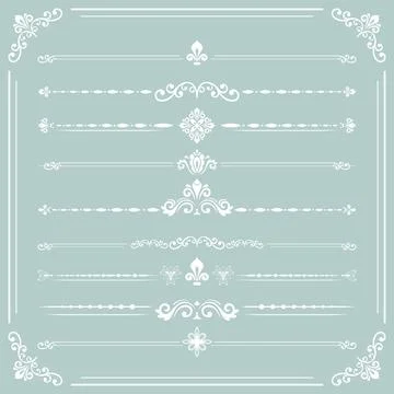 Set of Horizontal Patterns Stock Illustration