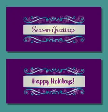 Set of horizontal vector banners. Stock Illustration