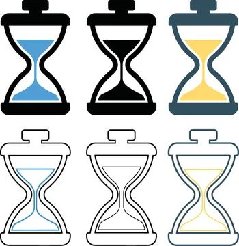 Set of hourglass icons vector 스톡 일러스트