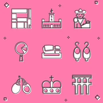 Set House Edificio Mirador, Montjuic castle, Bullfight, matador, Omelette in Illustration