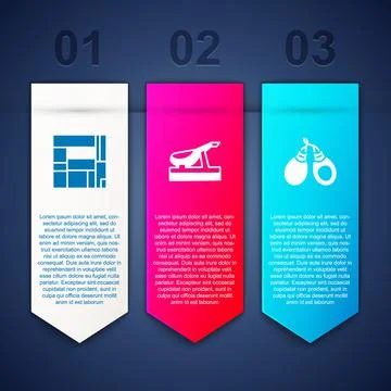 Set House Edificio Mirador, Spanish jamon and Castanets. Business infographic 스톡 일러스트