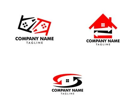 Set of House exchange Logo Icon Template Stock Illustration