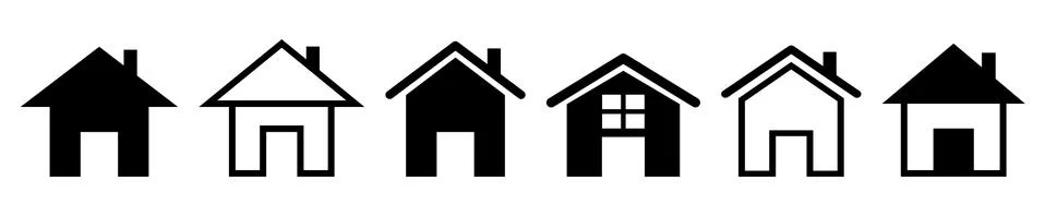 Set of House Icon Stock Illustration