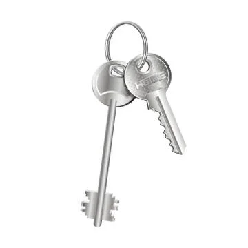 Set of house keys on ring, concept of selling purchase of real estate, rental Stock Illustration