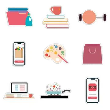 Set of housework icons Stock Illustration