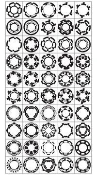 A set of HUD elements. Circle. Illustrazione stock