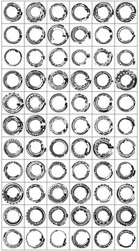 A set of HUD elements. Stock Illustration