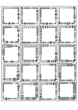 A set of HUD elements. Stock Illustration