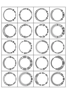 A set of HUD elements. 库存插图